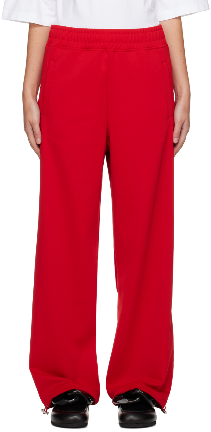Shop Jw Anderson Red Run Hany Edition Lounge Pants In 450 Scarlet