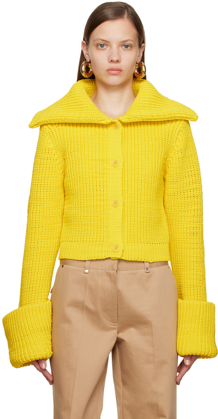 Yellow Chunky Cardigan by JW Anderson on Sale