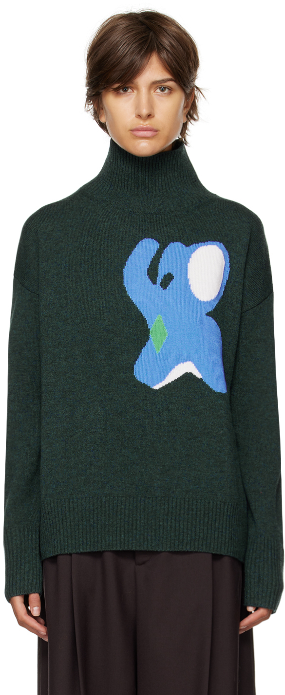 JW Anderson Green Elephant Sweater