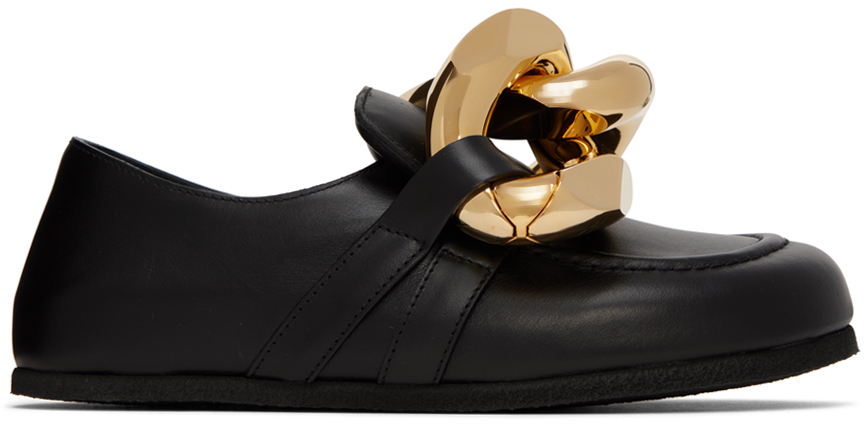 Black Chain Loafers