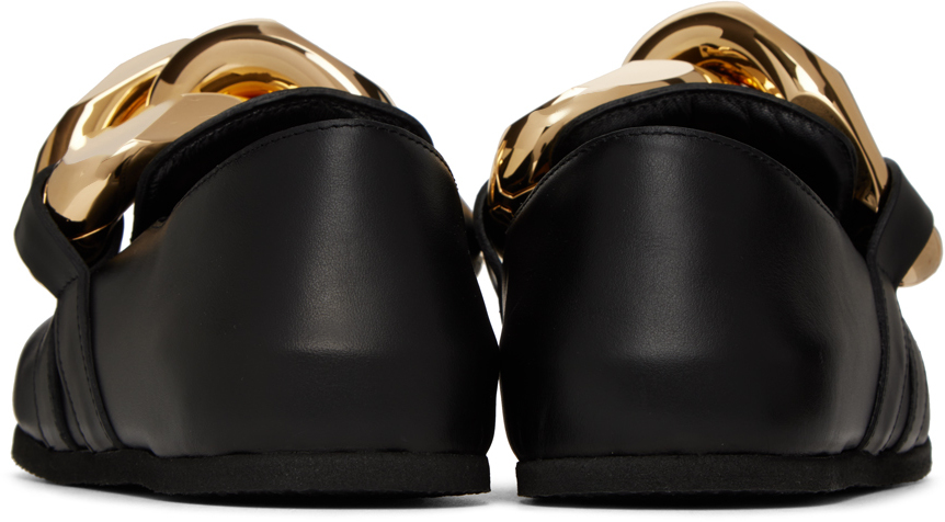 Jw Anderson Jw Flt Pmp Rtoe Mle Gld Chn Lthr In 001 Black