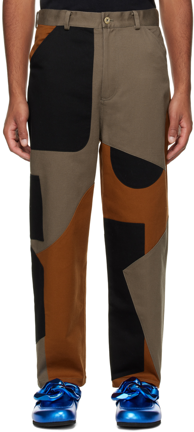 Khaki Patchwork Fatigue Trousers