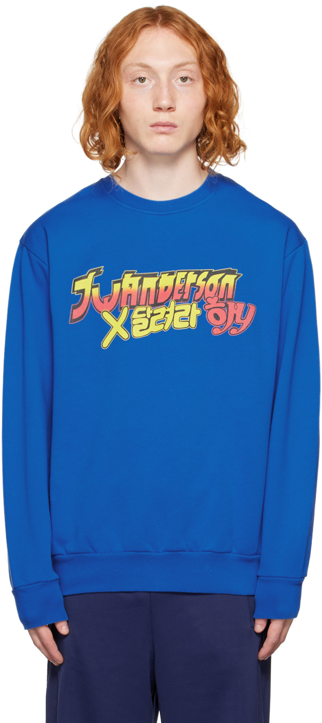JW Anderson Blue Run Hany Edition Graphic Sweatshirt