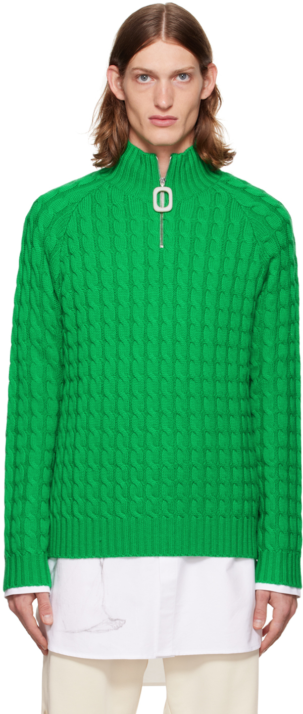 Green Cable Turtleneck