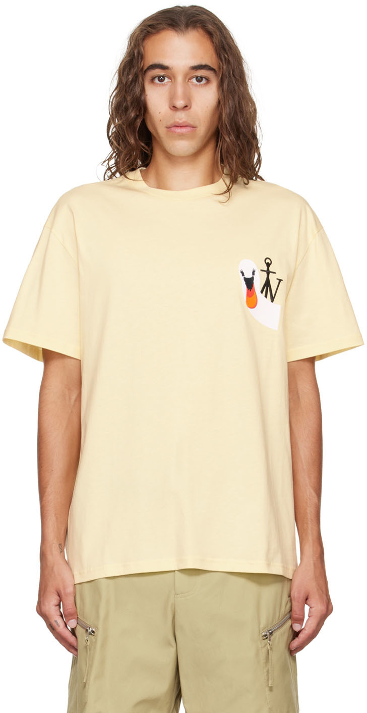 Yellow Swan T-Shirt by JW Anderson on Sale