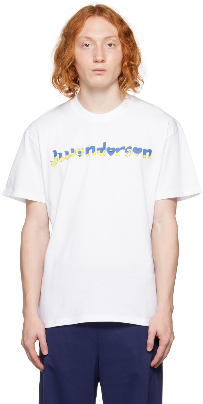 JW Anderson: White Crewneck T-Shirt | SSENSE Canada
