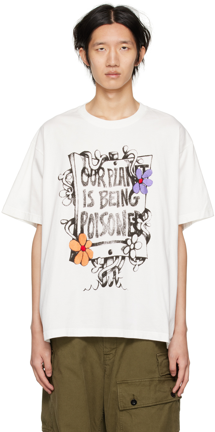 Story mfg.: White Grateful T-Shirt | SSENSE Canada
