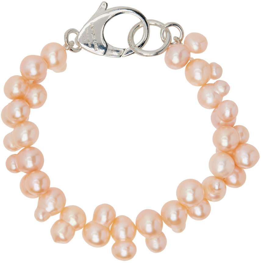 SSENSE Men Accessories Jewelry Bracelets Pink Peanut Pearl Bracelet 
