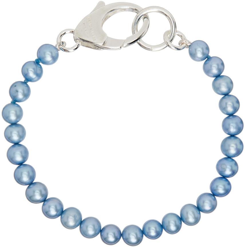 Hatton Labs Blue Classic Pearl Bracelet