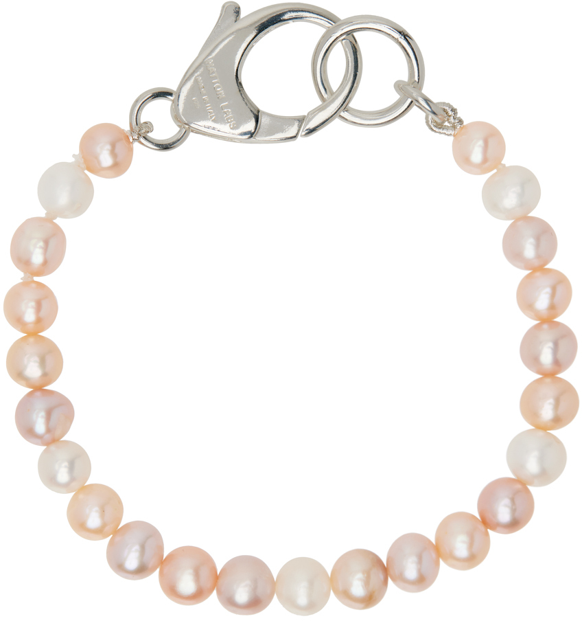 Hatton Labs Pink & White Classic Pearl Bracelet