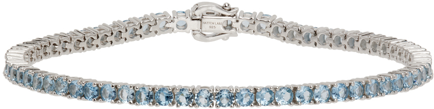 Hatton Labs Silver & Blue Tennis Bracelet