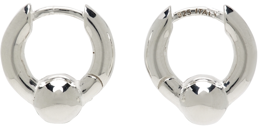 for Men Mens Jewellery Earrings and ear cuffs Metallic Hatton Labs Flower Stud Earrings in Silver 