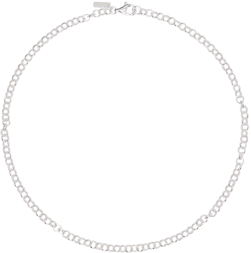 Hatton Labs Silver Diamond Cut Belcher Necklace