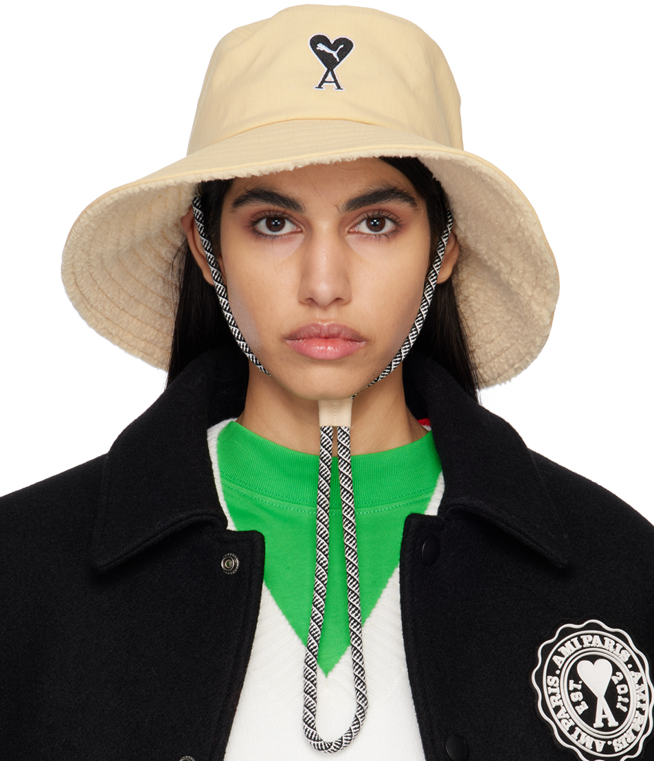 AMI Alexandre Mattiussi: Beige Puma Edition Bucket Hat | SSENSE UK