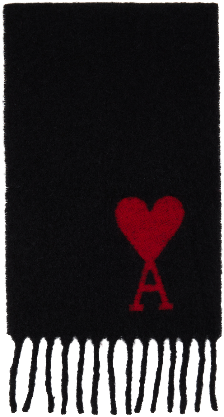 Black Oversized Ami De Caur Scarf