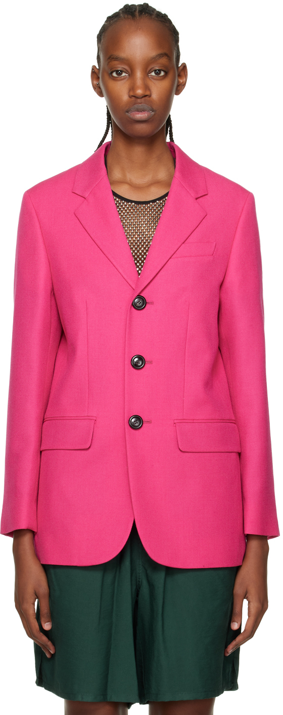 AMI Paris: Pink Three Buttons Blazer | SSENSE