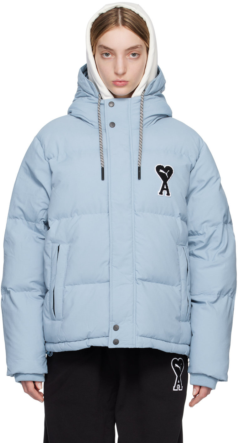 AMI Alexandre Blue Puma Edition Puffer Jacket | SSENSE