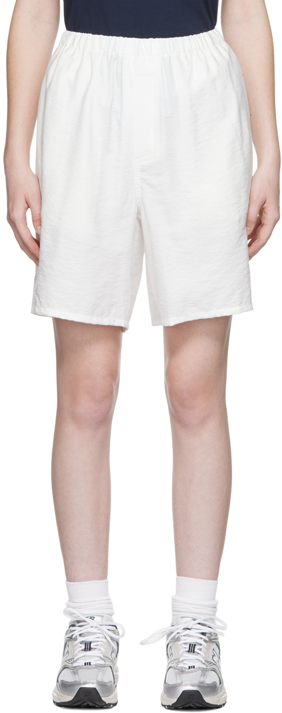 AMI Alexandre Mattiussi SSENSE Exclusive White Viscose Shorts