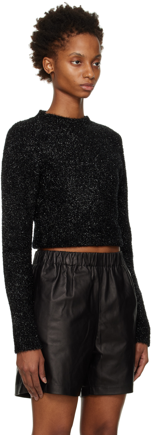Ami Alexandre Mattiussi Black Shinny Sweater In 001 Black