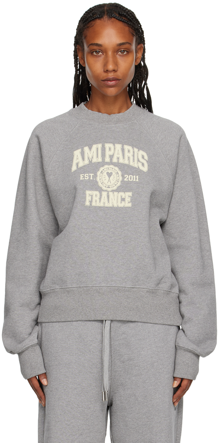 AMI Alexandre Mattiussi Gray Ami Paris France Sweatshirt