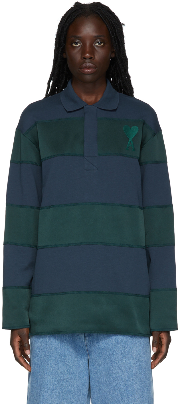 【送料&関税込】Ami Alexandre Mattiussi Green Polo With All- AMI Paris ami polo shirt - green | Garmentory