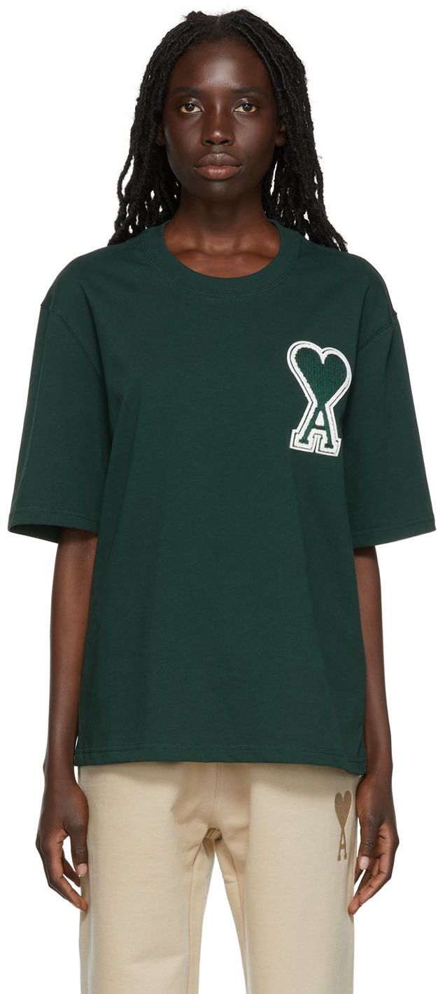 AMI Alexandre Mattiussi SSENSE Exclusive Green Cotton T-Shirt