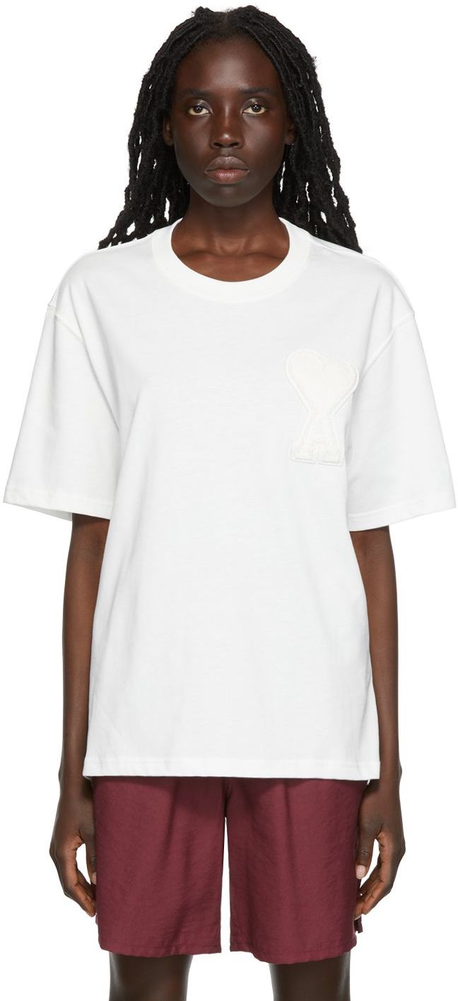 AMI Alexandre Mattiussi SSENSE Exclusive White Cotton T-Shirt