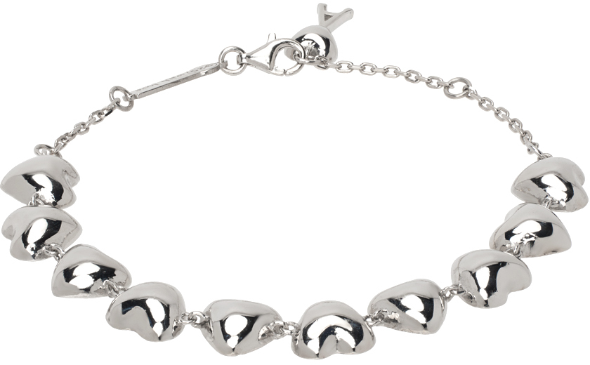 AMI Alexandre Mattiussi Silver Hearts Bracelet