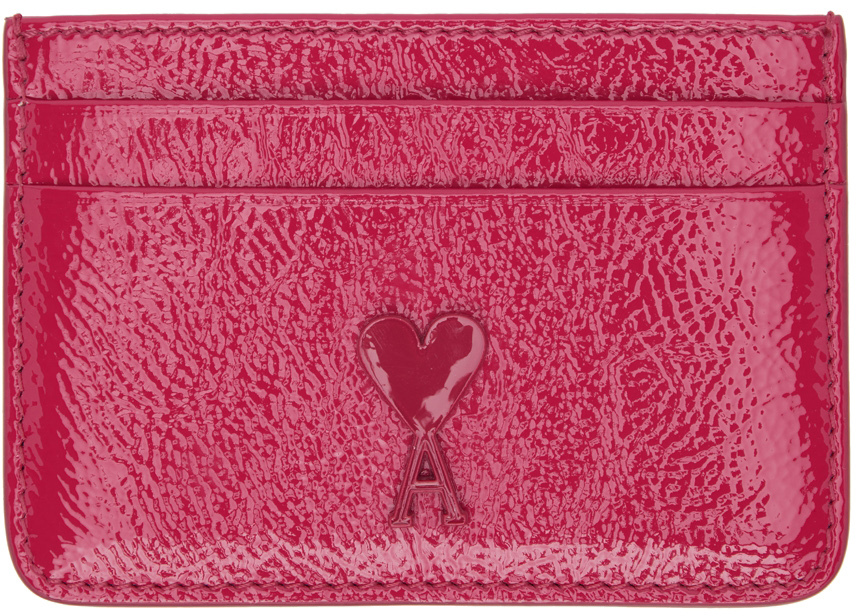 AMI Alexandre Mattiussi Pink Ami de Coeur Card Holder