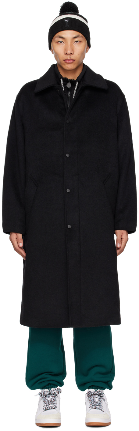 Ami Alexandre Mattiussi Black Puma Edition Coat In 01 Black
