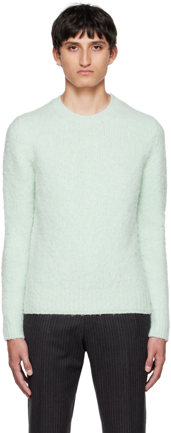 AMI Alexandre Mattiussi: Green Crewneck Sweater | SSENSE