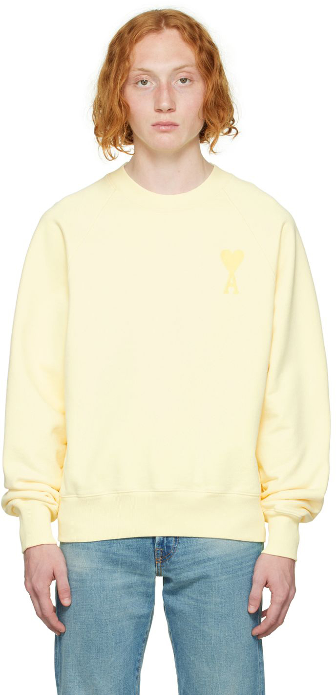 AMI Alexandre Mattiussi Yellow Ami de Caur Sweatshirt
