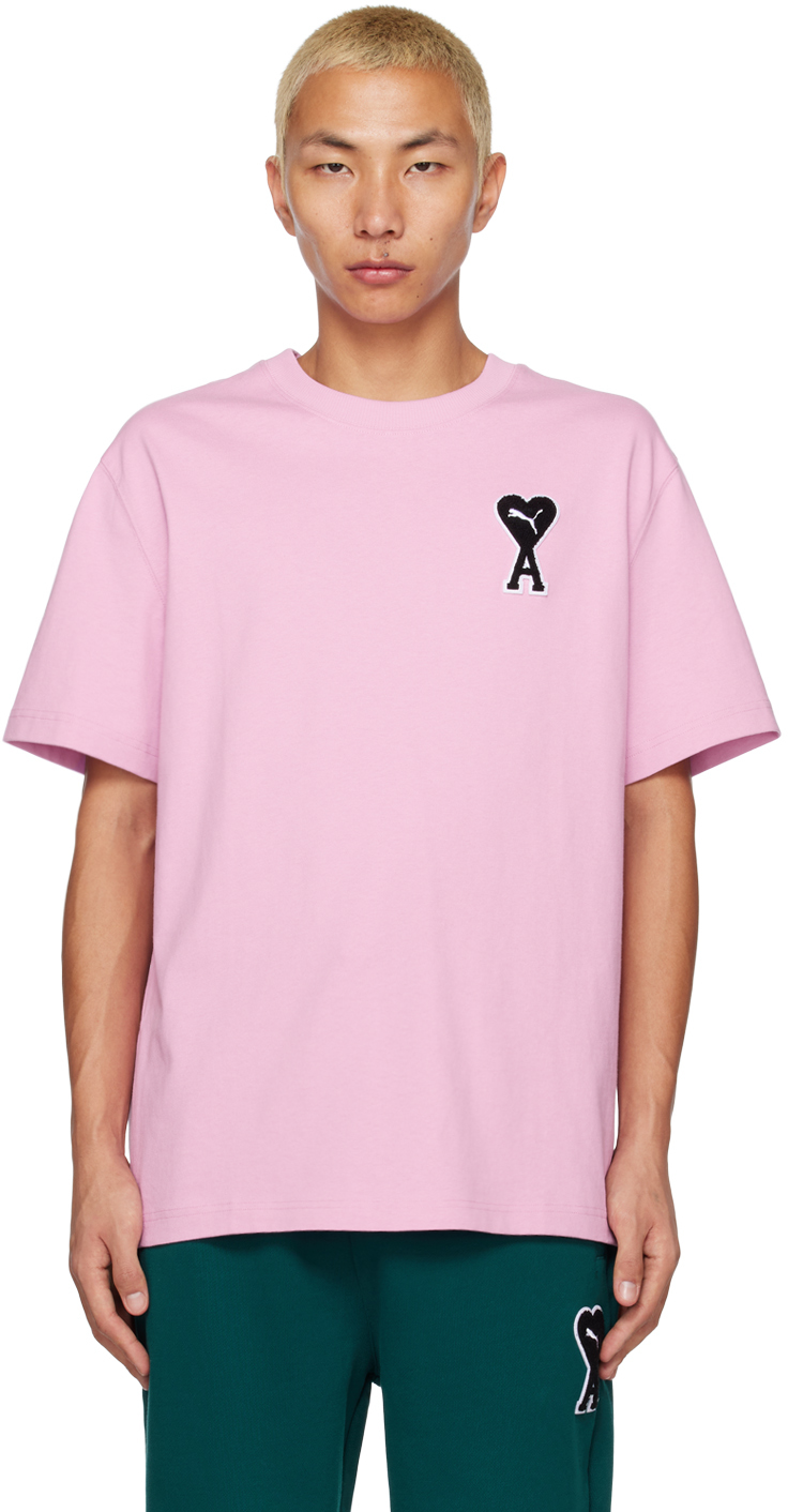 AMI Alexandre Mattiussi Pink Puma Edition T-Shirt | Smart Closet