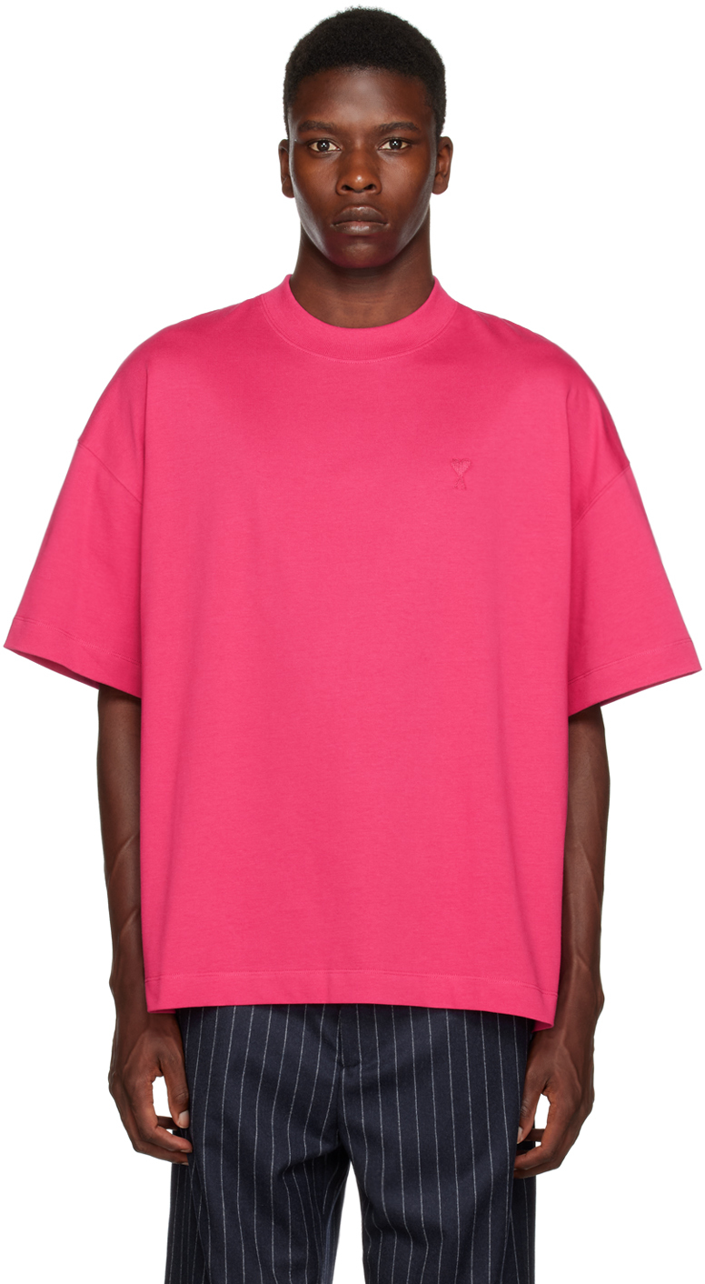 ami ピンク 半袖Tシャツ 今日だけのタイムセール!】ami de coeur Tシャツ ピンク 22ss