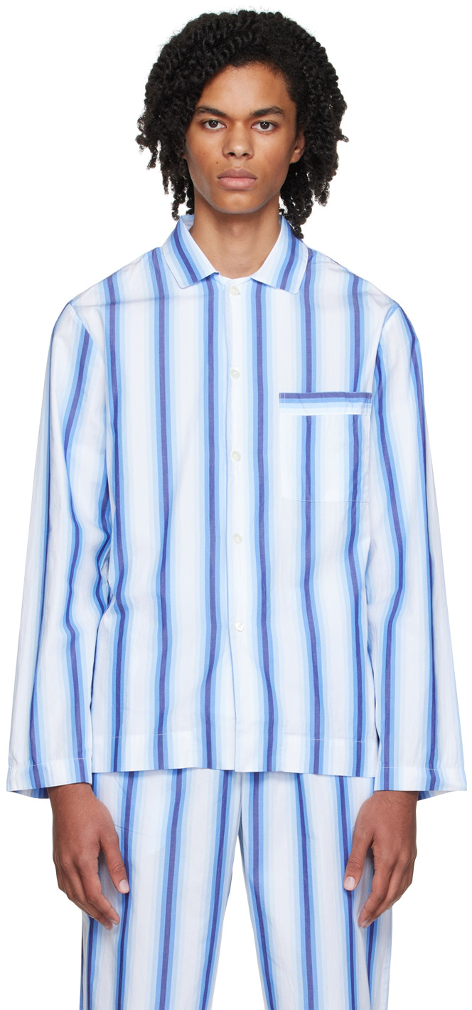 Ssense Uomo Abbigliamento Abbigliamento per la notte Pigiami Orange Stripe Long Sleeve Pyjama Shirt 