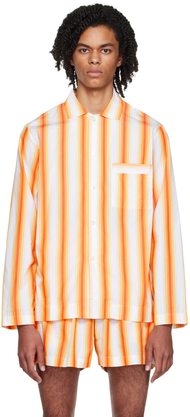 Ssense Uomo Abbigliamento Abbigliamento per la notte Pigiami Orange Stripe Pyjama Shirt 