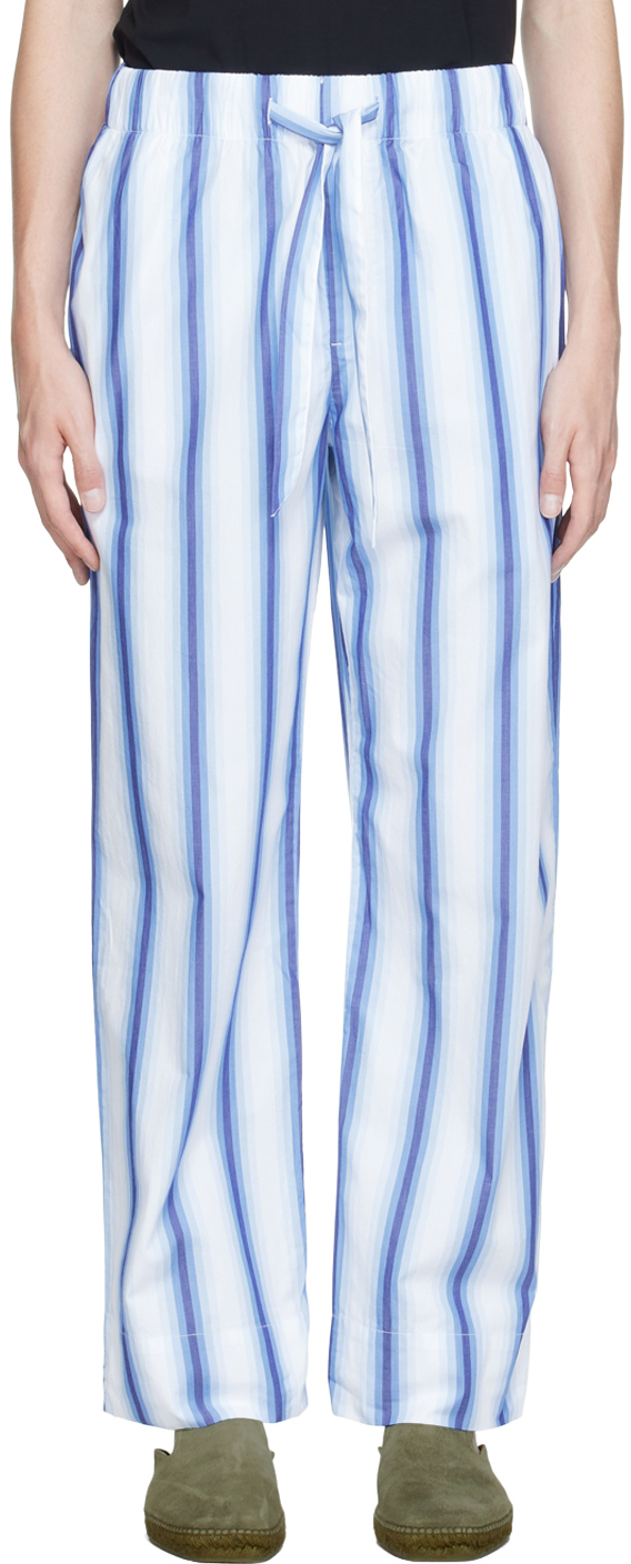 Blue Cotton Pyjama Pants Ssense Uomo Abbigliamento Abbigliamento per la notte Pigiami 