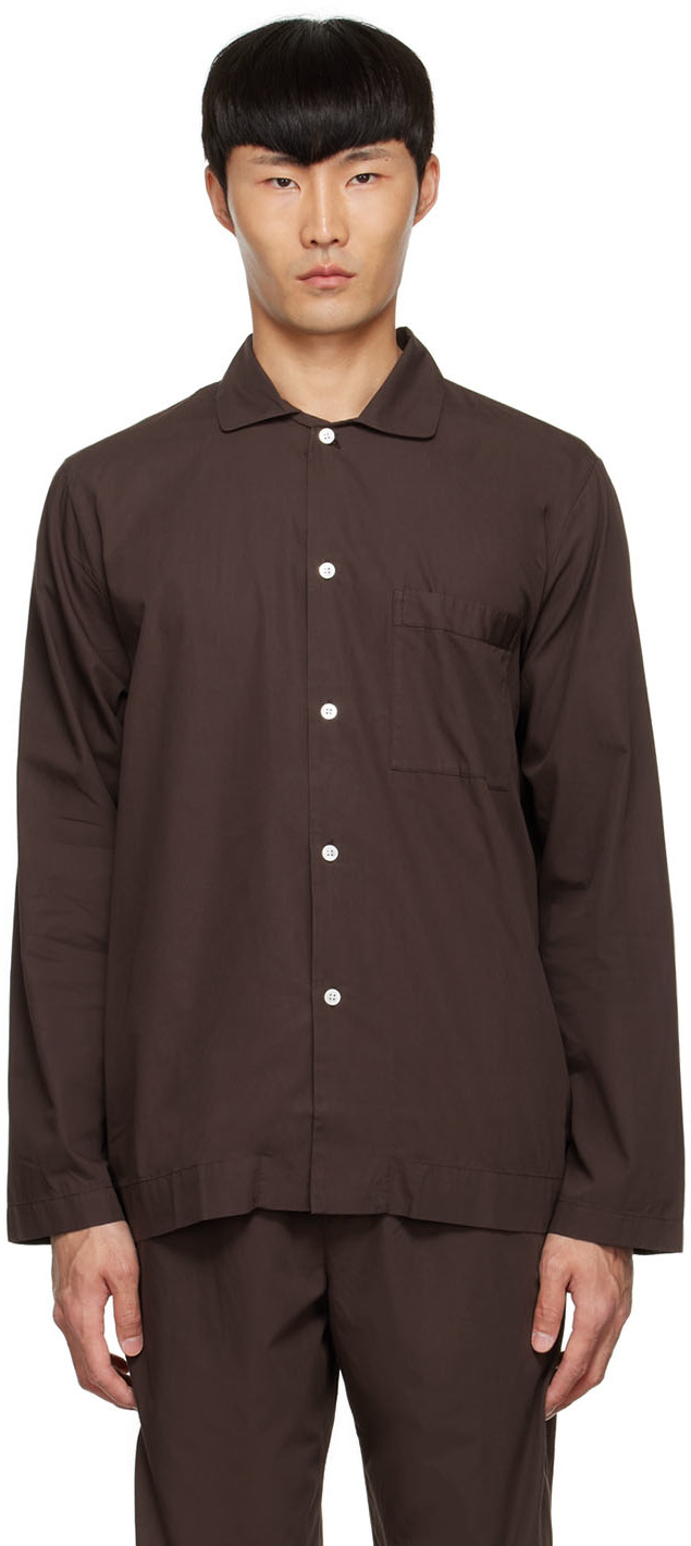 Ssense Uomo Abbigliamento Abbigliamento per la notte Pigiami Brown Organic Cotton Pyjama Shirt 