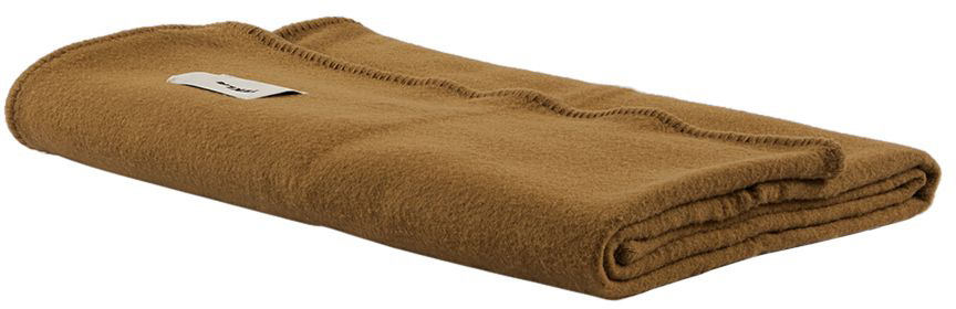 Tekla Tan Pure Wool Blanket In Camel