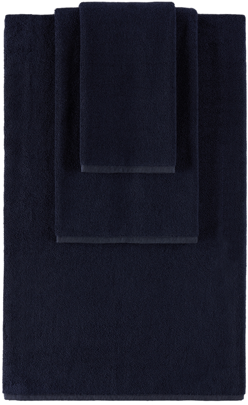 Tekla Ssense Exclusive Navy Towel Set In Blue