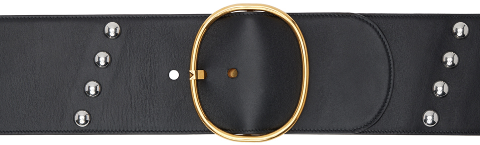ALAÏA Black Ovale Studded Belt