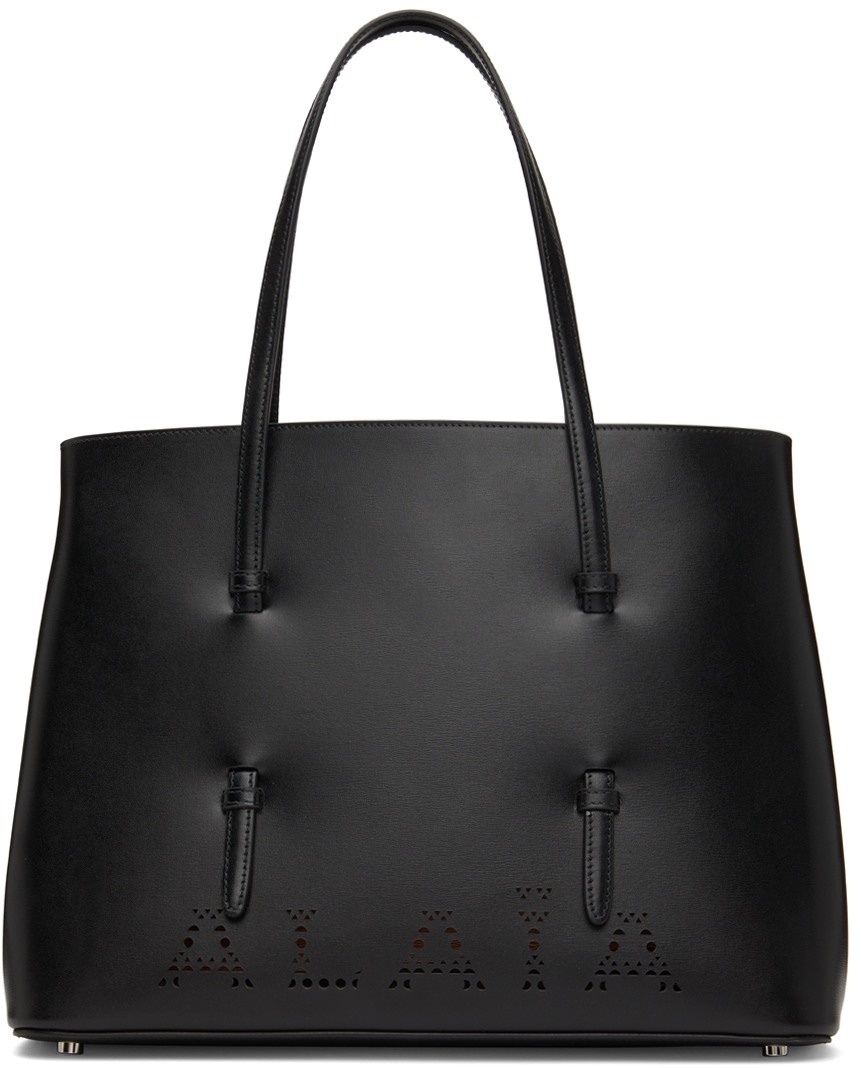 ALAIA black leather MINA 32 LASER CUT Tote Bag at 1stDibs | alaia tote bag,  azzedine alaia bags dupe, alaia mina 32