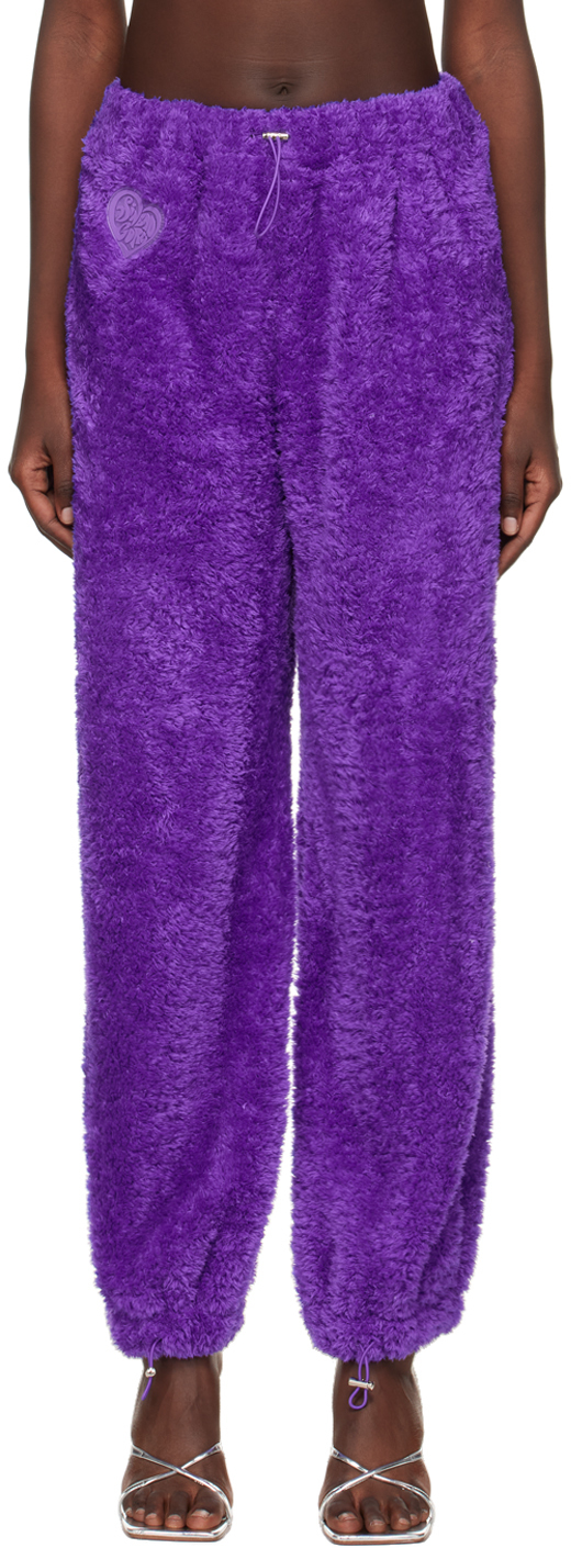 Purple Oversized Heart Lounge Pants