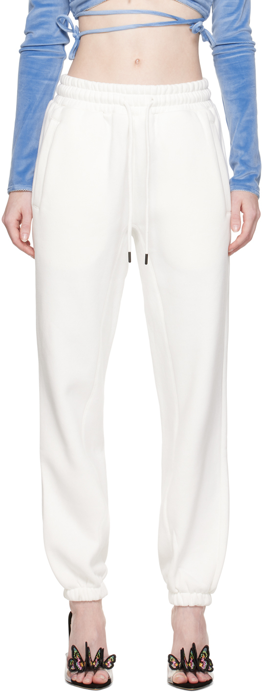Sinead Gorey Ssense Exclusive White & Orange Capsule Heat Hand Lounge Pants In White / Orange