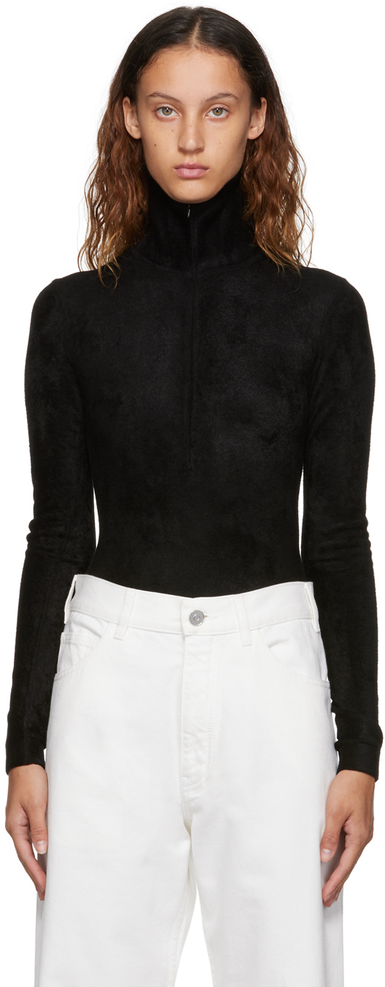 ALAÏA Black Turtleneck Bodysuit