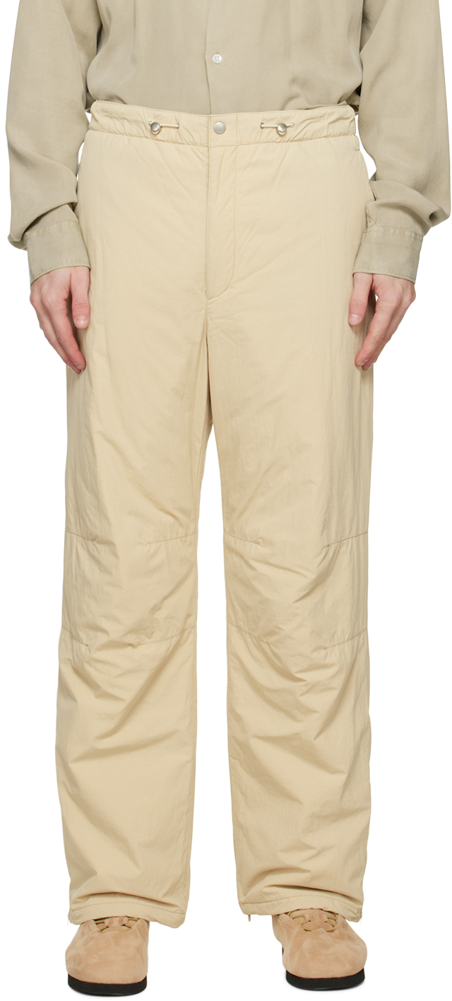 Beige Biodegradable Nylon Over Trousers