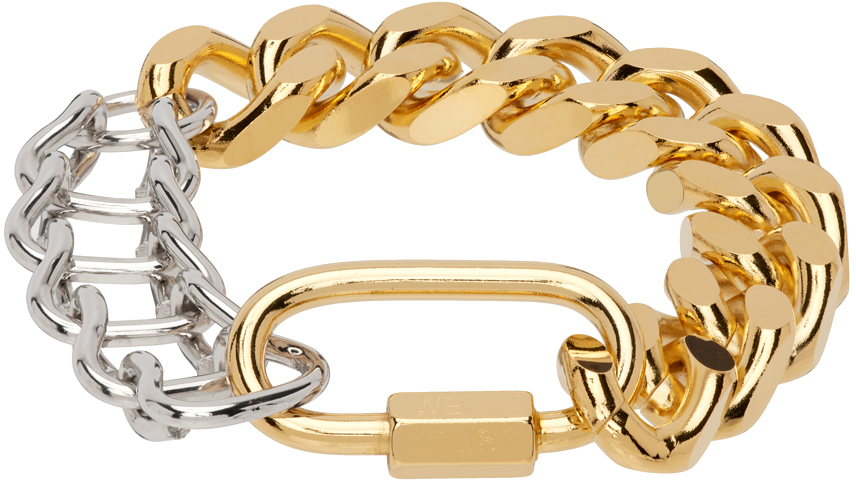 In Gold We Trust Paris Gold & Silver Vintage Bold Bracelet