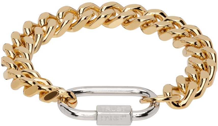 In Gold We Trust Paris Gold Curb Chain Bracelet
