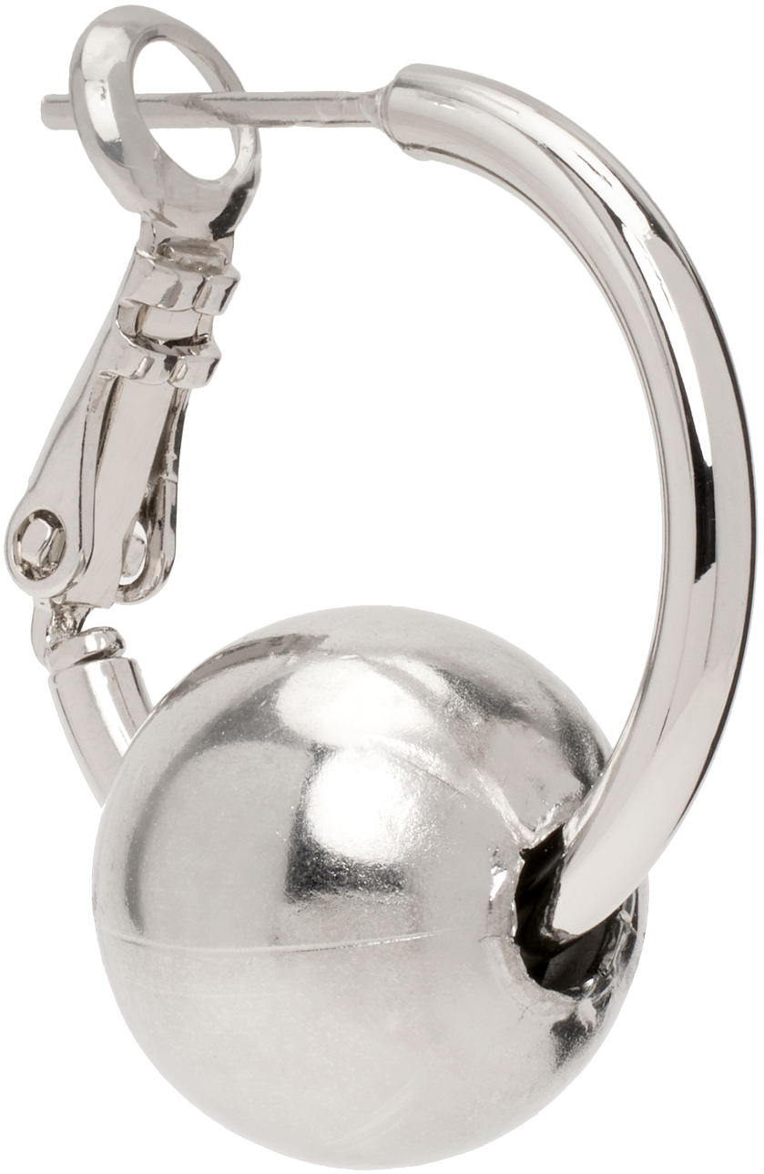 Silver Sphere Single Earring Ssense Uomo Accessori Gioielli Orecchini 