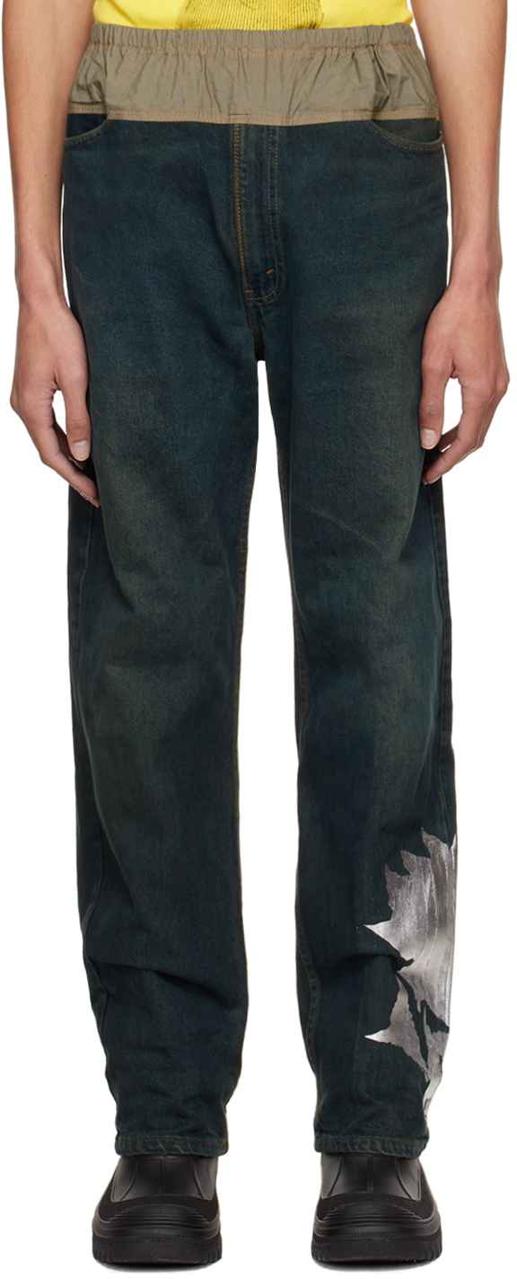 SSENSE Exclusive Indigo Graphic Jeans